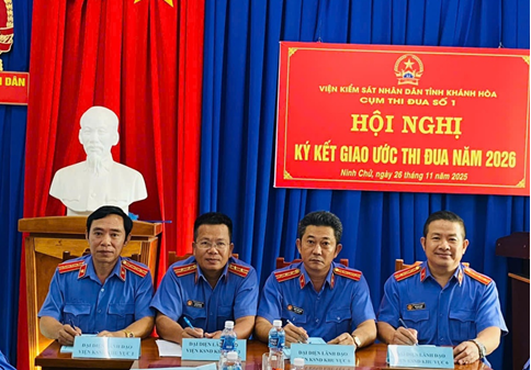 CỤM THI ĐUA SỐ 1 TỔ CHỨC LỄ KÍ KẾT GIAO ƯỚC THI ĐUA NĂM 2026