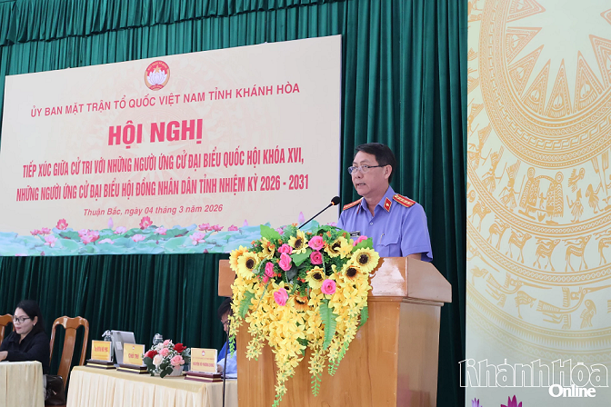 Người ứng cử đại biểu Quốc hội khóa XVI và đại biểu HĐND tỉnh tiếp xúc cử tri 2 xã Thuận Bắc, Công Hải