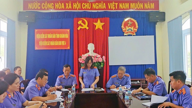 Công bố Quyết định thanh tra chuyên đề hoạt động nghiệp vụ tại Viện kiểm sát nhân dân khu vực 4 – Khánh Hòa.
