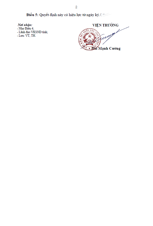 Quyết định tổ chức cuộc thi 