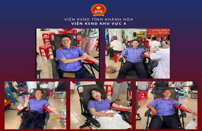 Viện kiểm sát nhân dân khu vực 4 – Khánh Hòa tham gia chương trình Hiến máu tình nguyện