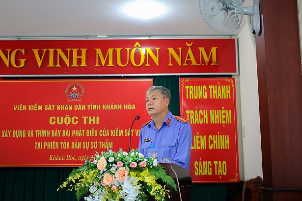 Tin bài về cuộc thi “Xây dựng và trình bày Bài phát biểu của Kiểm sát viên tại phiên tòa dân sự sơ thẩm” của VKSND tỉnh Khánh Hòa