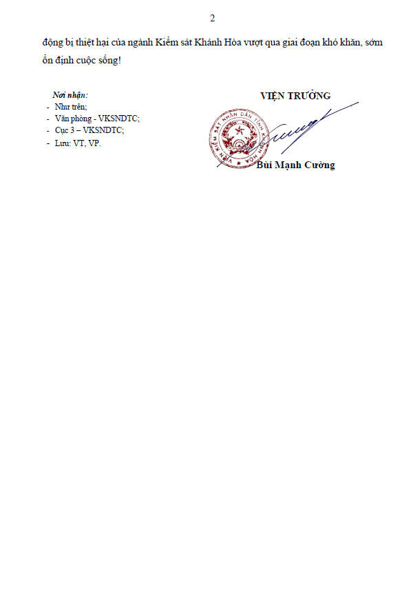 Ngành Kiểm sát Khánh Hòa chung tay khắc phục hậu quả sau đợt mưa lũ kéo dài 