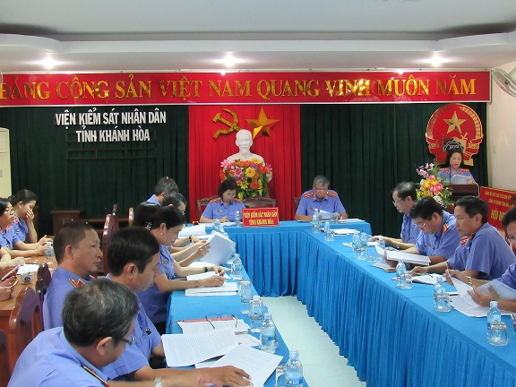 Viện kiểm sát nhân dân tỉnh Khánh Hòa tổ chức Hội nghị giao ban trực tuyến đánh giá công tác kiểm sát 8 tháng đầu năm 2017