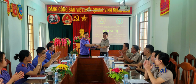 VIỆN KIỂM SÁT NHÂN DÂN – CHI CỤC THI HÀNH ÁN DÂN SỰ HUYỆN DIÊN KHÁNH TIẾN HÀNH SƠ KẾT QUY CHẾ PHỐI HỢP TRONG CÔNG TÁC THI HÀNH ÁN DÂN SỰ