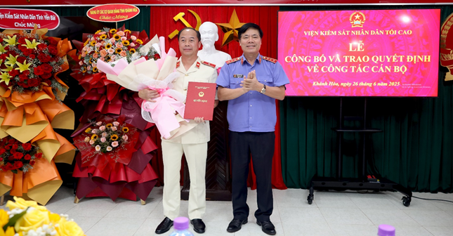 Công bố Quyết định bổ nhiệm lãnh đạo Viện kiểm sát nhân dân tỉnh Khánh Hòa