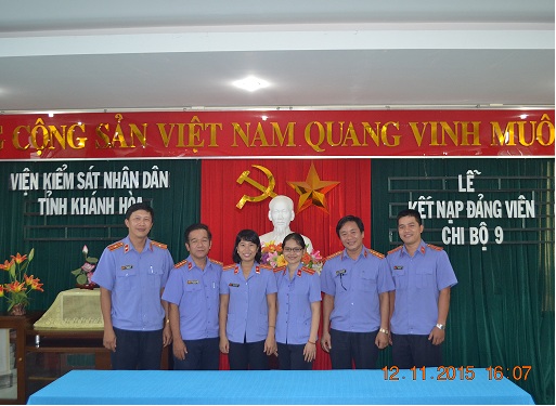 Chi bộ Phòng TKTP & CNTT VKSND tỉnh Khánh Hòa tổ chức kết nạp Đảng cho quần chúng ưu tú