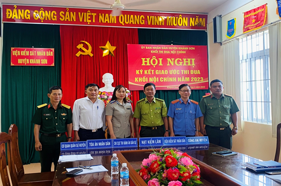 Hội nghị ký kết giao ước thi đua Khối Nội chính năm 2023