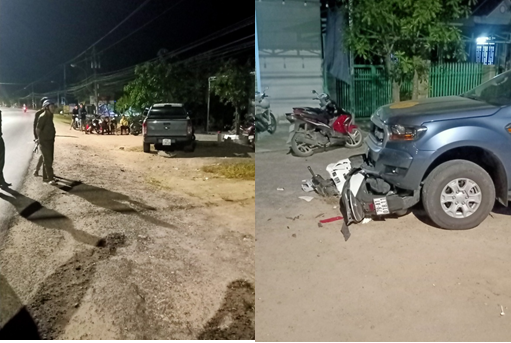 Ninh Hòa: Nghi phạm điều khiển xe ô tô lao thẳng vào xe mô tô của nạn nhân rồi bỏ trốn