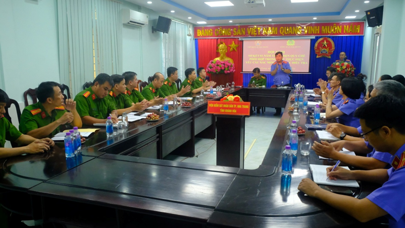 VKSND TP NHA TRANG TỔ CHỨC HỘI NGHỊ  SƠ KẾT 01 NĂM THỰC HIỆN QUY CHẾ PHỐI HỢP CỦA LIÊN NGÀNH VIỆN KIỂM NHÂN DÂN VÀ CƠ QUAN CẢNH SÁT ĐIỀU TRA THÀNH PHỐ NHA TRANG