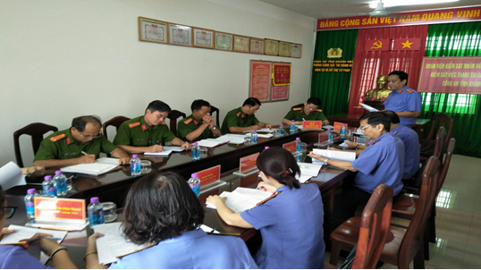 Trực tiếp kiểm sát việc thi hành án hình sự tại Cơ quan Thi hành án hình sự - Công an tỉnh Khánh Hòa