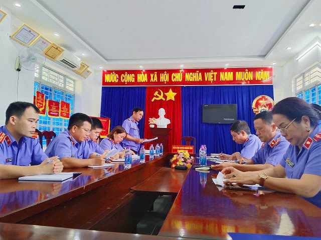 Công bố quyết định thanh tra theo kế hoạch tại Viện kiểm sát nhân dân huyện Khánh Vĩnh