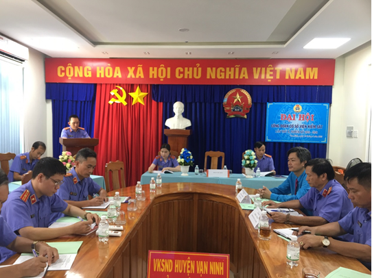 CÔNG ĐOÀN CƠ SỞ VIỆN KIỂM SÁT HUYỆN VẠN NINH TỔ CHỨC ĐẠI HỘI NHIỆM KỲ 2023 - 2028