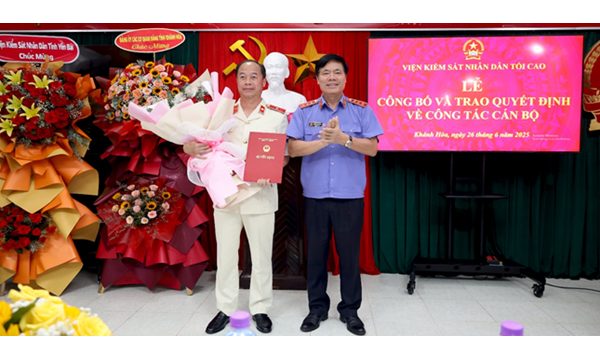 Công bố Quyết định bổ nhiệm lãnh đạo Viện kiểm sát...