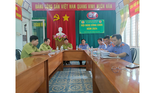 Viện kiểm sát nhân dân huyện Khánh Vĩnh trực tiếp kiểm...
