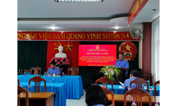 VIỆN KIỂM SÁT NHÂN DÂN TỈNH KHÁNH HÒA TỔ CHỨC HỘI NGHỊ TRỰC......