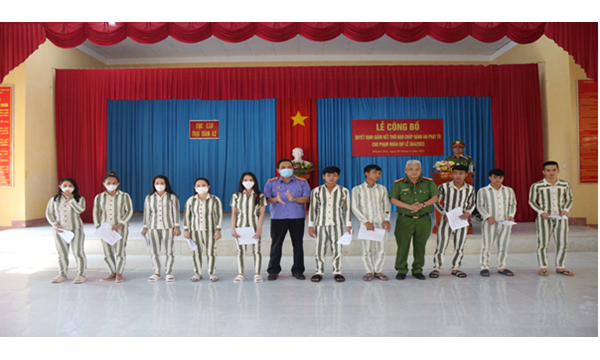 XÉT GIẢM THỜI HẠN CHẤP HÀNH ÁN PHẠT TÙ CHO 344 PHẠM NHÂN TRONG DỊP LỄ 30/4 - 01/5 NĂM 2023