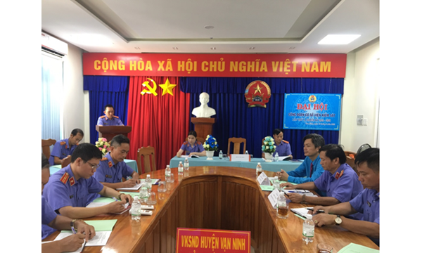 CÔNG ĐOÀN CƠ SỞ VIỆN KIỂM SÁT HUYỆN VẠN NINH TỔ CHỨC ĐẠI HỘI NHIỆM KỲ 2023 - 2028